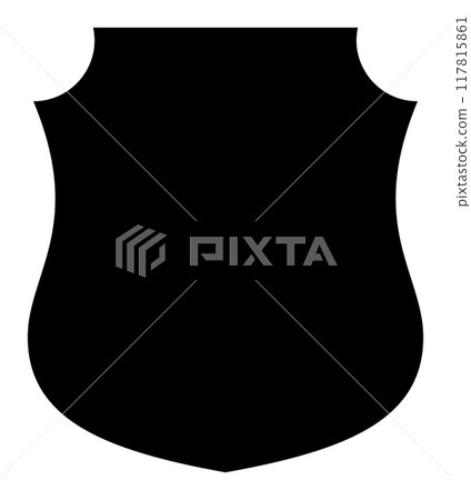Shield logo template flat illustration, shielding icon in black and white color, security and protector symbol isolated on white background 117815861