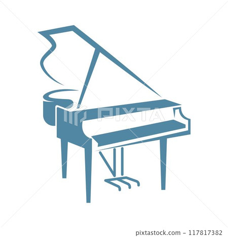 Piano icon logo desain 117817382