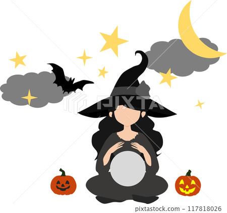女巫插圖（萬聖節） 117818026