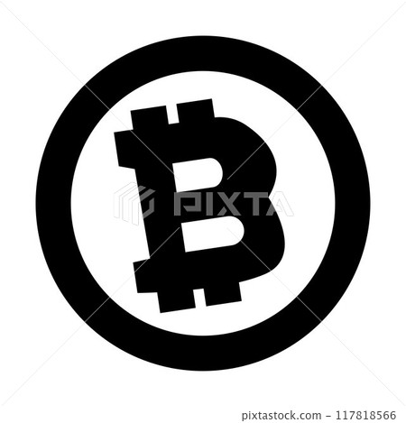 Bitcoin icon. Flat design vector bitcoin icons, signs of modern cryptocurrancy icon in flat style. Golden gray bitcoin illustration 117818566