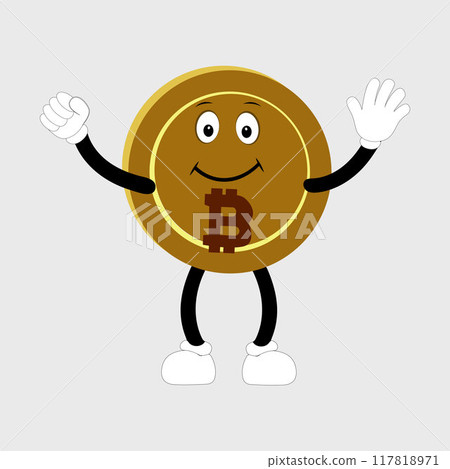Bitcoin Crypto Currency Character Design Mascot, gestures of cute bitcoin characters. Vector illustrations of crypto coins. Cartoon funny gold mascots Bitcoin Crypto Currency Character Design Mascot, gestures of cute bitcoin characters. Vector illustrations of crypto coins. Cartoon funny gold mascots 117818971
