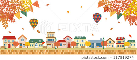 Autumn leaves Autumn cityscape 117819274