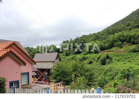 Namhae-gun, Gyeongsangnam-do, Republic of Korea - July 26, 2024: American Village is a settlement village created for Koreans living in the USA who want to come to their home country and spend 117819701