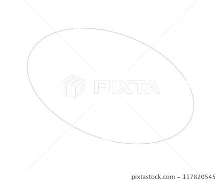 橢圓形細線框-簡約時尚的紫色線條裝飾素材 橢圓形細線框-簡約時尚的紫色線條裝飾素材 117820545