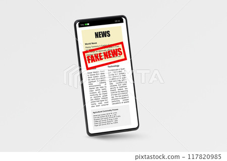 Fake news on internet, mobile app Fake news on internet, mobile app 117820985