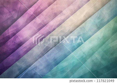 An abstract modern art piece with a pastel gradient, featuring shades of lavender, mint green, and baby blue 117821049