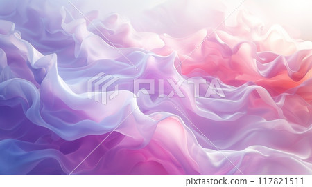 Ethereal fabric waves in soft pastel tones Ethereal fabric waves in soft pastel tones 117821511