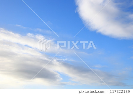 Blue sky and white clouds Background material Blue sky and white clouds Background material 117822189
