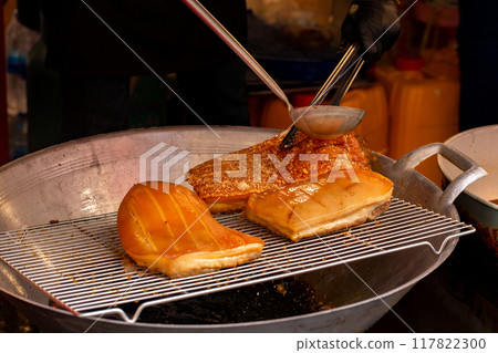 Animal Body Part, Animal Skin, Barbecue - Meal, Brown, China - East Asia Animal Body Part, Animal Skin, Barbecue - Meal, Brown, China - East Asia 117822300