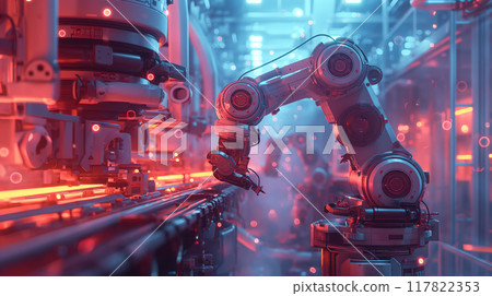 Robotic Arm in Advanced Manufacturing Plant Robotic Arm in Advanced Manufacturing Plant 117822353