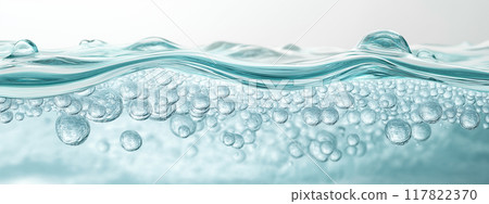 Premium Skincare Graphic Showing Hydrated Skin Layers with Moisture Beads Premium Skincare Graphic Showing Hydrated Skin Layers with Moisture Beads 117822370
