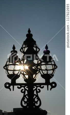 Street light silhouette Street light silhouette 117822693