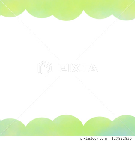 Simple watercolor young leaves frame Simple watercolor young leaves frame 117822836