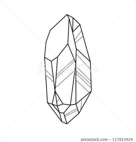 Illustration of crystal or mineral. Jewelry precious or semiprecious gem stone. Illustration of crystal or mineral. Jewelry precious or semiprecious gem stone. 117823924