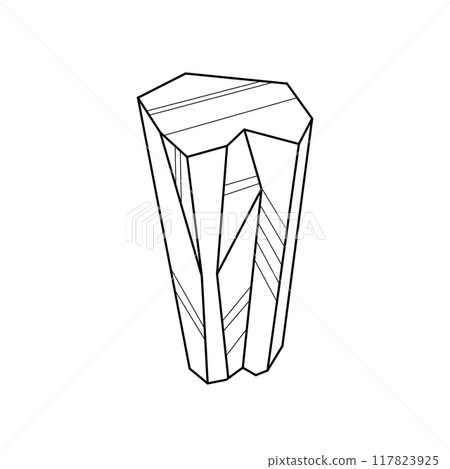 Illustration of crystal or mineral. Jewelry precious or semiprecious gem stone. Illustration of crystal or mineral. Jewelry precious or semiprecious gem stone. 117823925