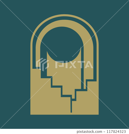 Aesthetic architecture elements logotype design. Modern abstract art. For badges, labels, business identity 117824323