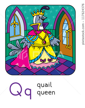 Quail queen Profession and animals ABC. Alphabet Q Quail queen Profession and animals ABC. Alphabet Q 117824376