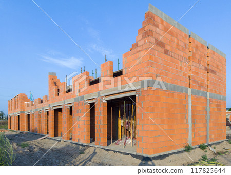 Angled View of Building Under Construction 117825644
