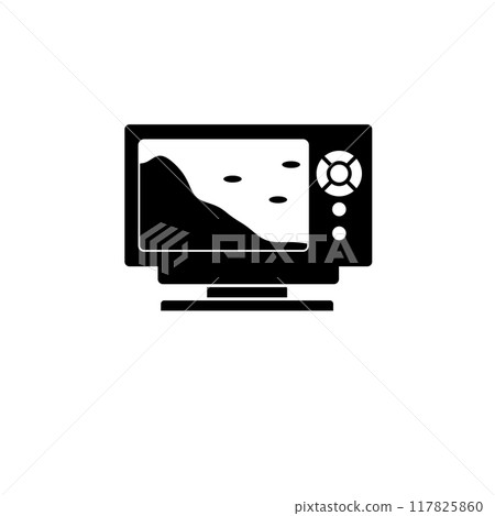 Echo Sounder, Sonar Catch Fish Solid Flat Vector Icon Isolated on White Background 117825860