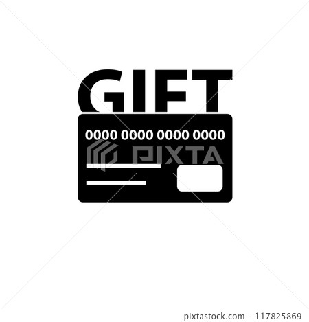 Gift Made with Credit Card Solid Flat Vector Icon Isolated on White Background 117825869