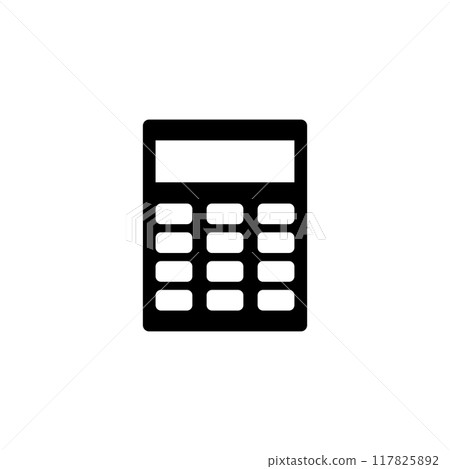 Simple, professional black calculator icon suitable for apps and websites Simple, professional black calculator icon suitable for apps and websites 117825892