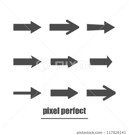 Collection of different arrows design. flat Arrow style Collection of different arrows design. flat Arrow style 117826141