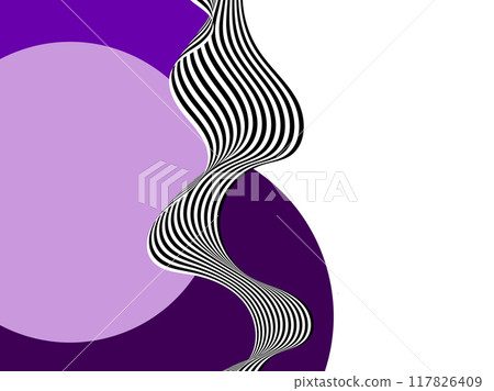 Abstract black and white wave on a background of purple circles. Eps 10 Abstract black and white wave on a background of purple circles. Eps 10 117826409