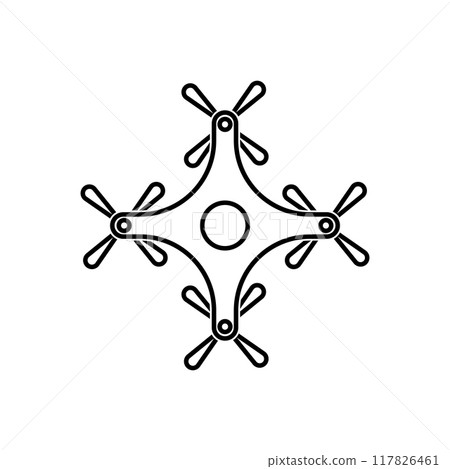 drone illustration icon 117826461