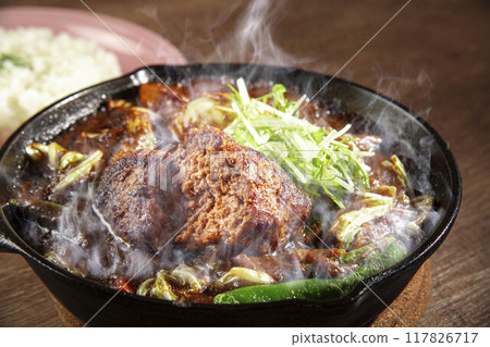 Braised hamburger steak Braised hamburger steak 117826717