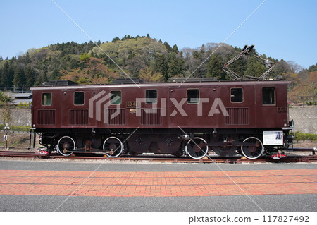 [Gunma Prefecture_Usui Pass Railway Cultural Park] Important Cultural Property ED42 electric locomotive on special outdoor display 117827492