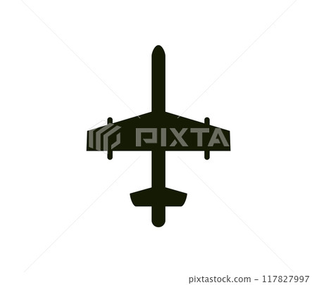 Plane icon airport sign black airplane silhouette vector image 117827997