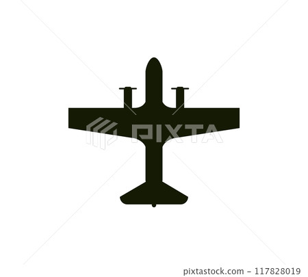 Plane icon airport sign black airplane silhouette vector image 117828019