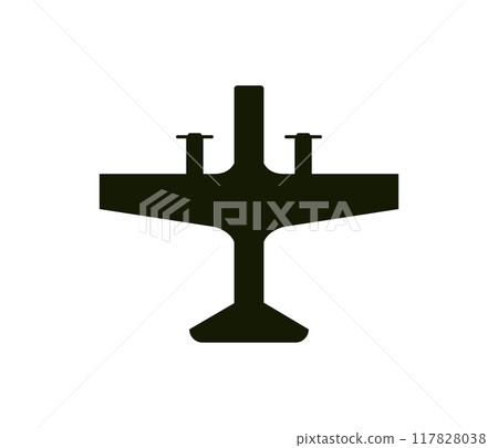 Plane icon airport sign black airplane silhouette vector image 117828038