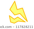 Anger, pain, lightning symbol (yellow) 117828211