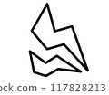 Anger, pain, and lightning symbols (black and white) 117828213