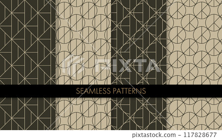 A set of luxurious seamless patterns 117828677