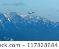 Plane over snowy mountains 117828684