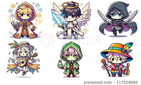 Fantasy world chibi characters 117828698