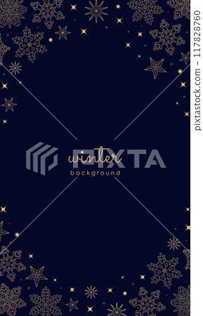 閃閃發光的金色雪花。豪華冬季背景插畫素材。 閃閃發光的金色雪花。豪華冬季背景插畫素材。 117828760