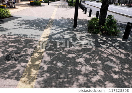 通往十字路口的人行道 117828808