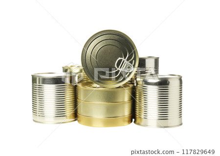 PNG, canned food, isolated on white background. 117829649
