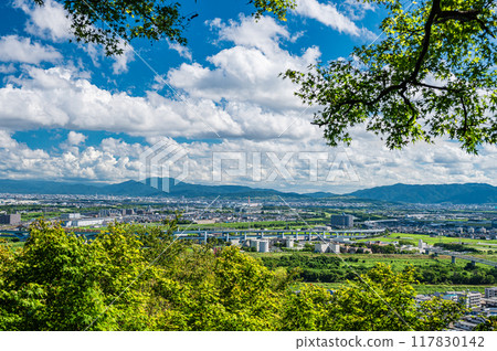 從京都府八幡市男山展望台眺望京都市 117830142