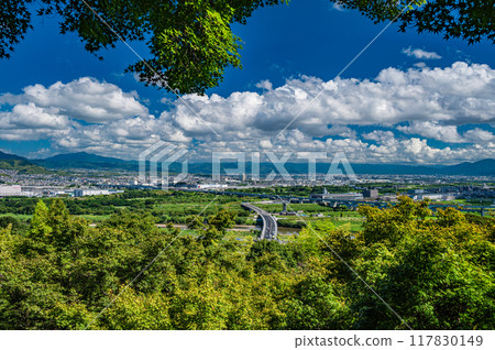 View from Otokoyama Observatory, Yawata City, Kyoto Prefecture 117830149