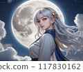 站在大月亮前的女人 117830162