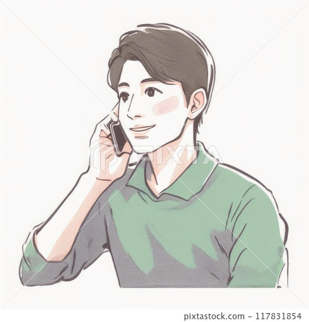 Illustration material of men and boys 117831854