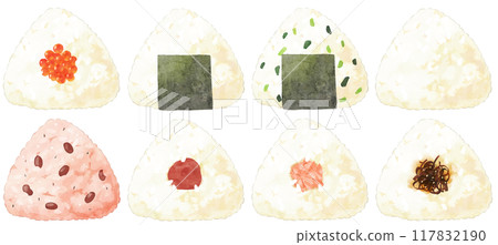 三角飯糰套裝（附主線）水彩觸感 117832190