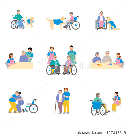 Set of illustrations of care 117832849
