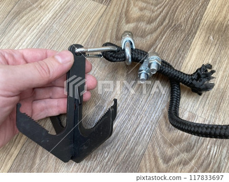 Climbing cat with rope for rocks and trees Climbing cat with rope for rocks and trees 117833697