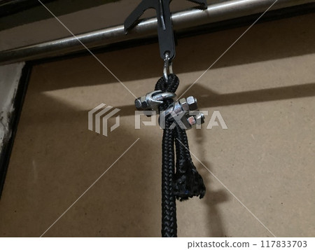 Climbing cat with rope for rocks and trees 117833703