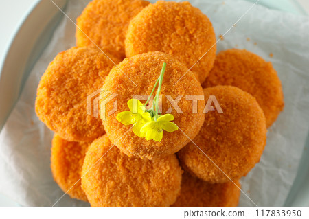 Fried mozzarella, tasty and delicious food, delicious fried food Fried mozzarella, tasty and delicious food, delicious fried food 117833950